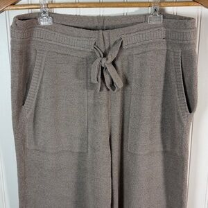 Barefoot Dreams CozyChic UltraLite Ribbed Tunnel Jogger Beach Rock Med Tall NWT